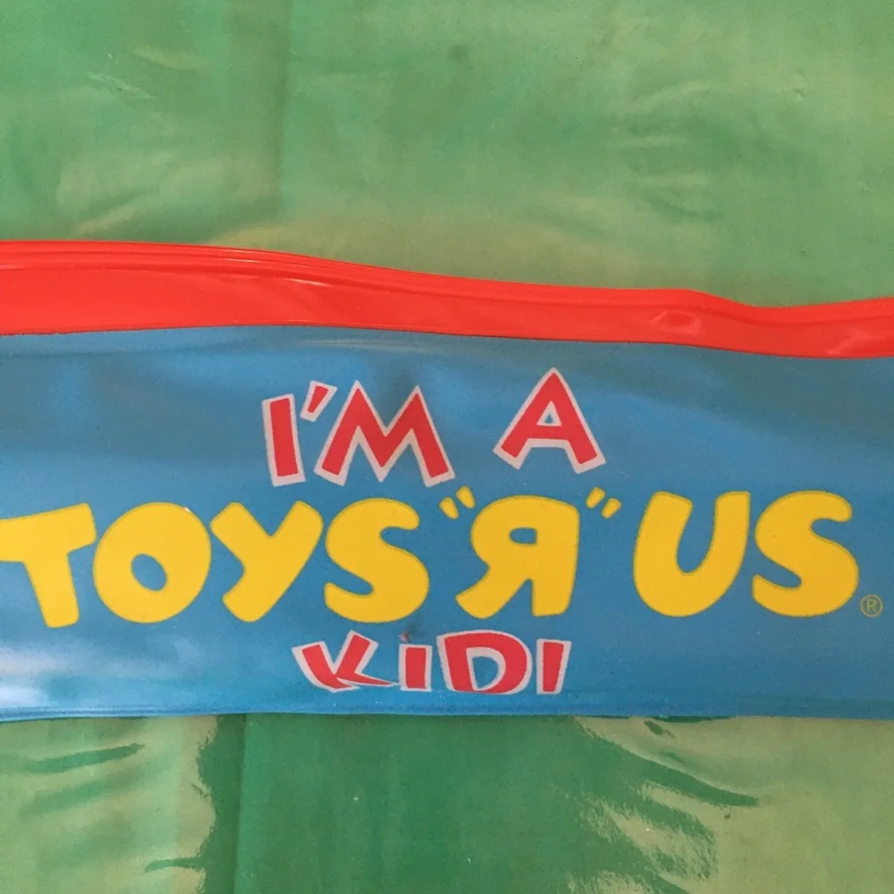 Vintage Toys R Us 1995 Kids Geoffrey Giraffe 5 Pc Pencil Case Bag Pouch Zipper